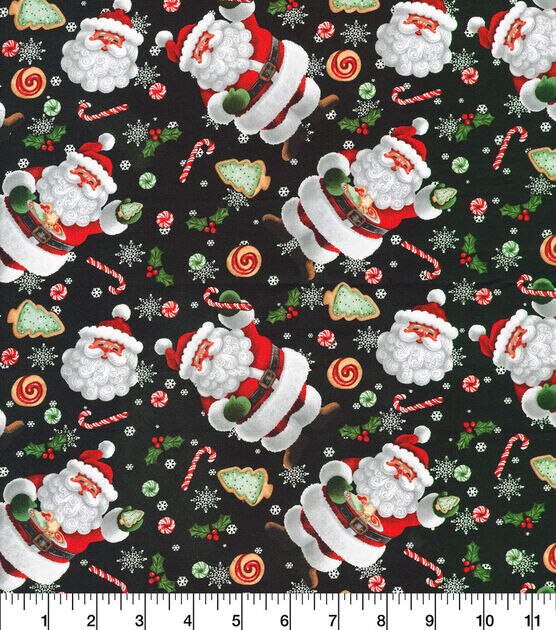 Christmas Fabric by the Yard,christmas Cotton Fabric, Santa  Fabric,christmas Cotton,happy Holidays Cotton,christmas Material,winter  Fabric 