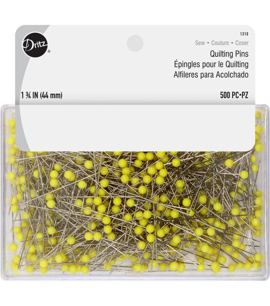 Dritz 1-3/4 Yellow Quilting Pins-500 pc