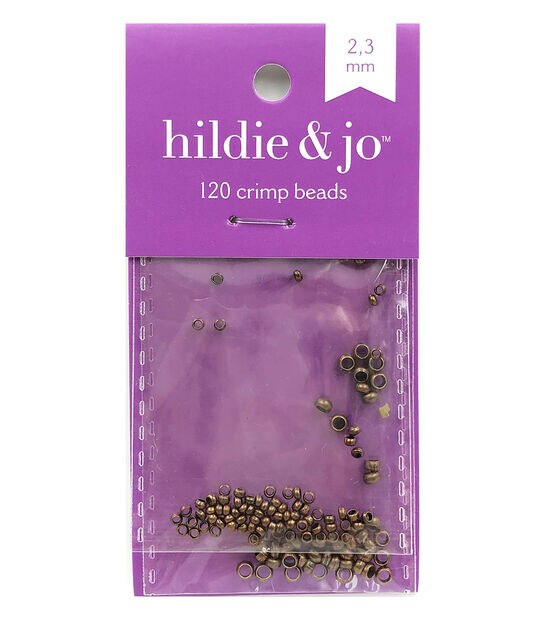 hildie & Jo 120pc Copper Crimp Beads - Crimps & Cord Ends - Beads & Jewelry Making