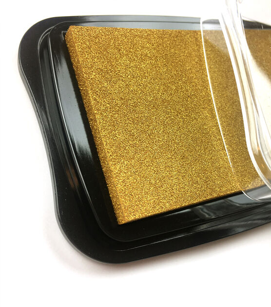 Delicata Non Tarnishing Gold Full Size Ink Pad Golden Glitz, , hi-res, image 3