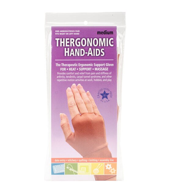 Frank A. Edmunds Thergonomic Hand Aids Support Gloves 1 Pair Medium