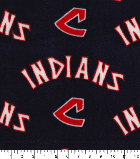 Fabric Traditions Cleveland Baseball Fleece Fabric Cooperstown