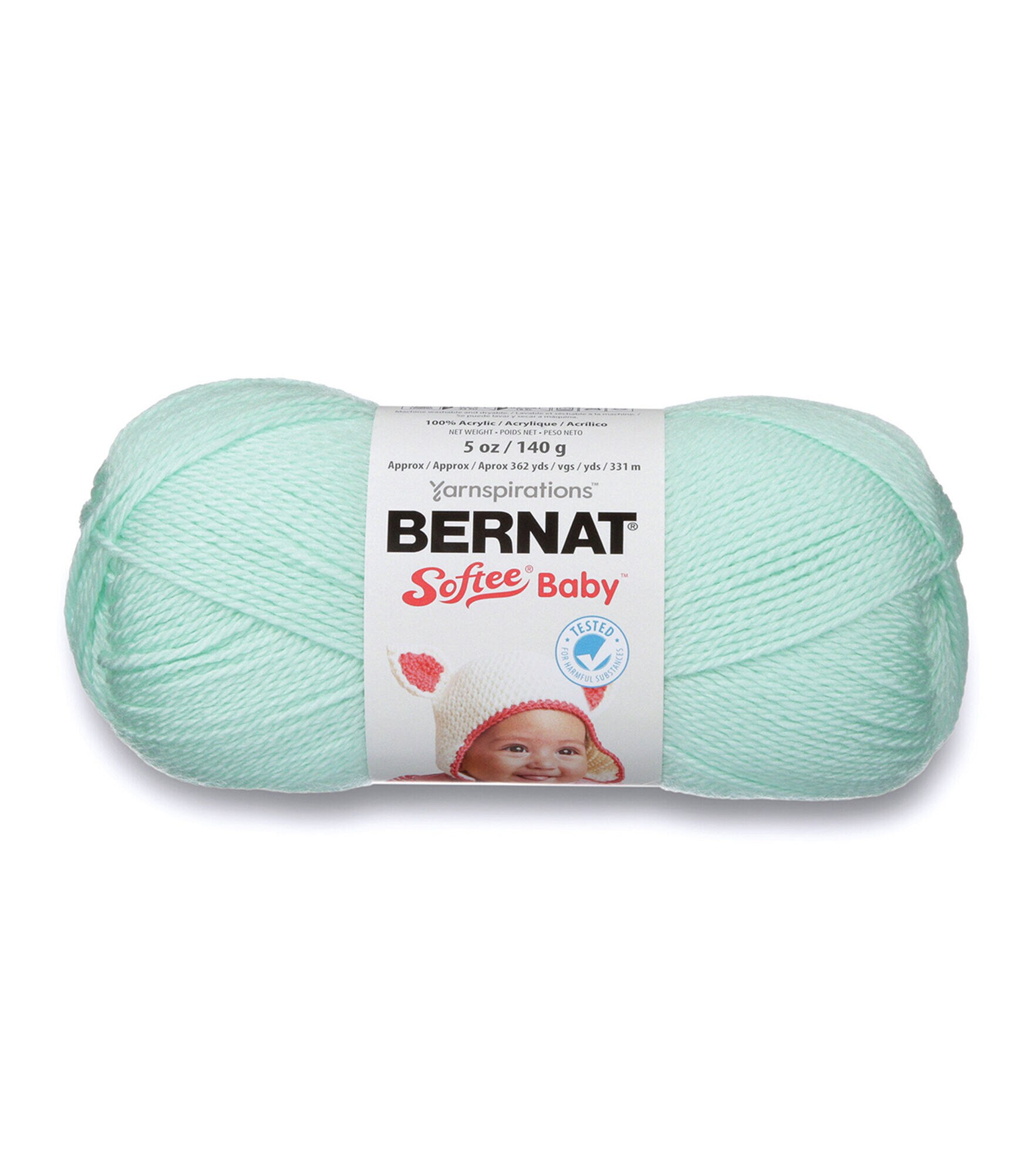 Bernat Softee Baby Light Weight Acrylic Yarn, Mint, hi-res