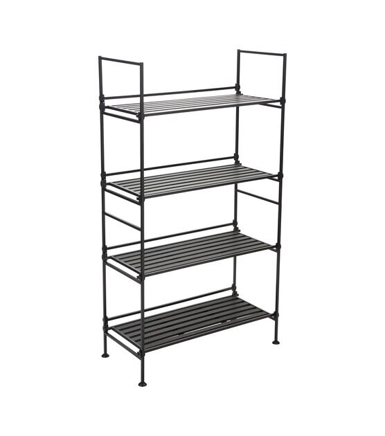 Organize It All 25" x 45" Espresso 4 Tier Freestanding Shelf