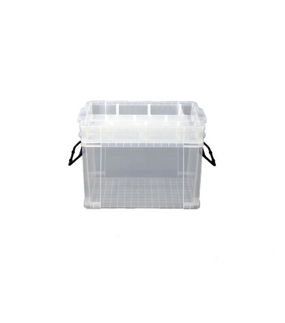21" x 15" Tall Stackable Durable Plastic Storage Bin With Lid by Top Notch, , hi-res, image 5