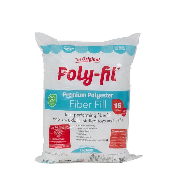 Poly-Fil Premium Polyester Fiber Fill 16oz bag