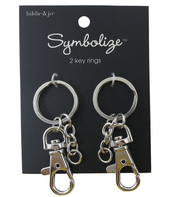 hildie & jo Symbolize Silver Key Rings