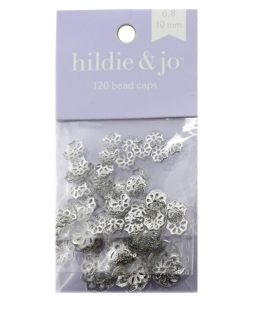 120ct Silver Metal Filigree Bead Caps by hildie & jo