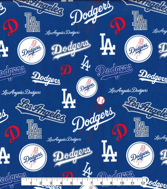 Fabric Traditions Cooperstown Los Angeles Dodgers Cotton Fabric, , hi-res, image 2