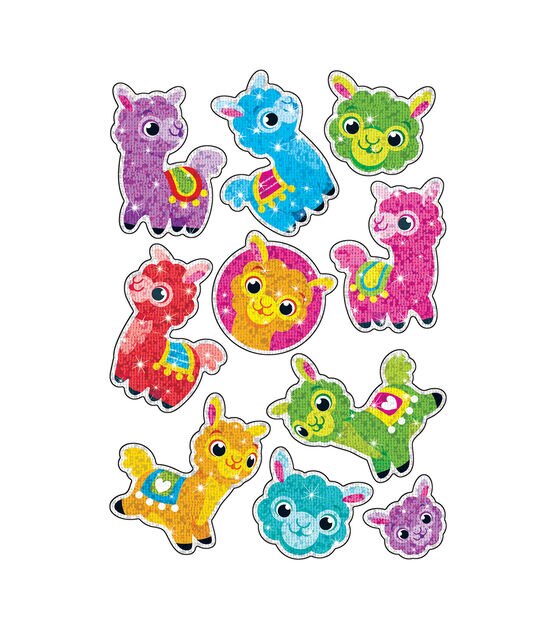 TREND 120pc Large Llama Llove Sparkle Stickers, , hi-res, image 2