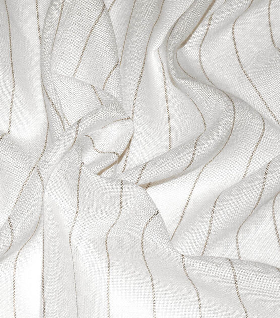 P/Kaufmann Drapery Fabric 56'' Linen Linet Stripe, , hi-res, image 2