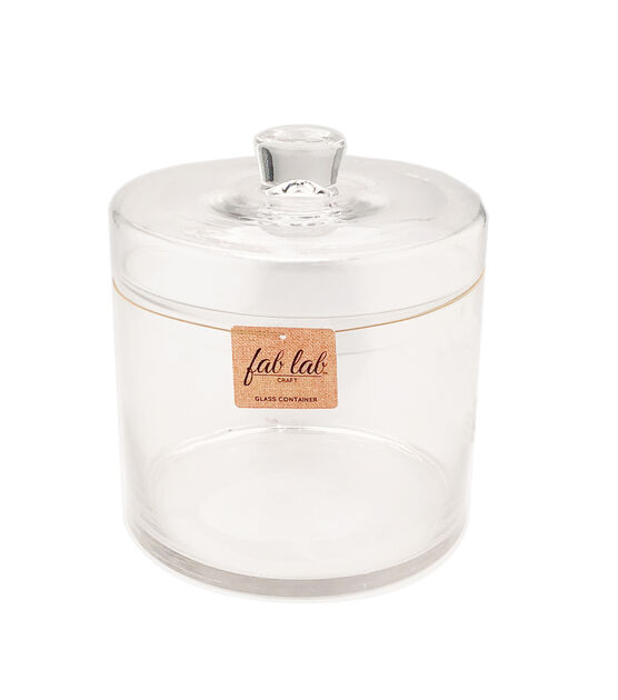 8" Clear Glass Round Container With Lid by Park Lane