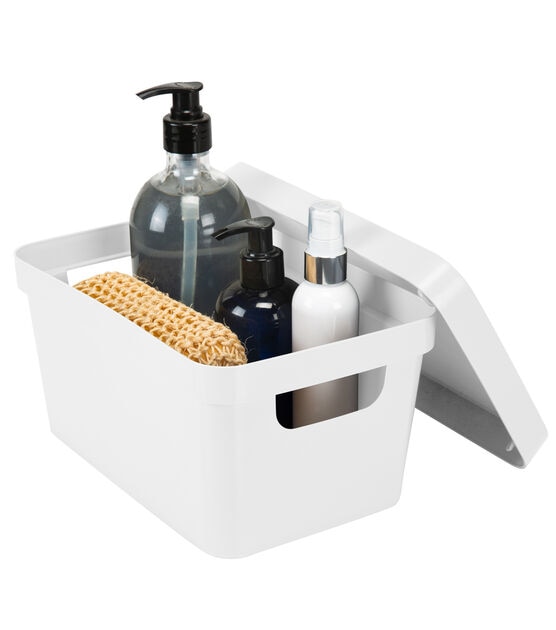Simplify 10" White Vinto Storage Box With Lid, , hi-res, image 7