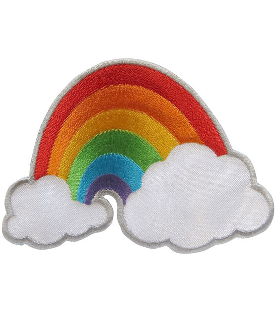Simplicity Embroidered Rainbow Iron On Patch, , hi-res, image 2