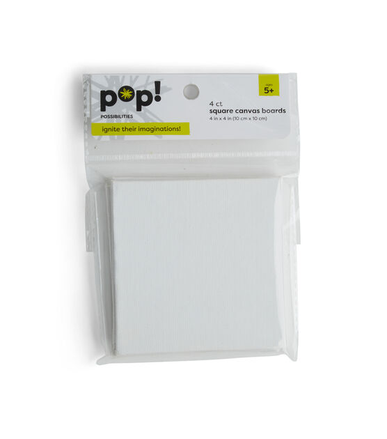 POP! Possibilities 4 pk Small Square Shaped Canvas Panel Boards