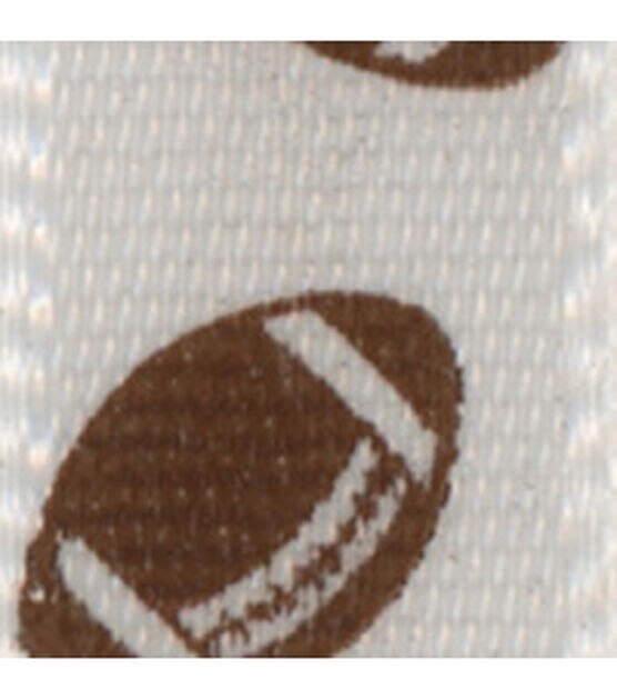 Offray 3/8"x9' White Sports Single Faced Satin Ribbon, , hi-res, image 3
