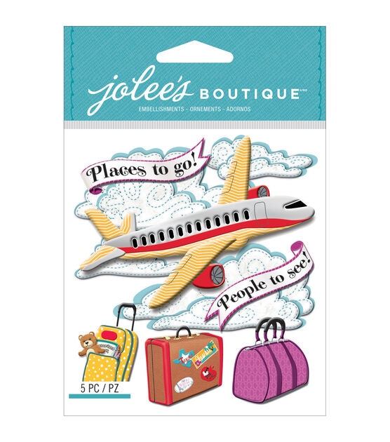 Jolee's Boutique Dimensional Stickers Airplane
