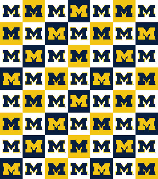 university of michigan wolverines cotton fabric collegiate checks joann