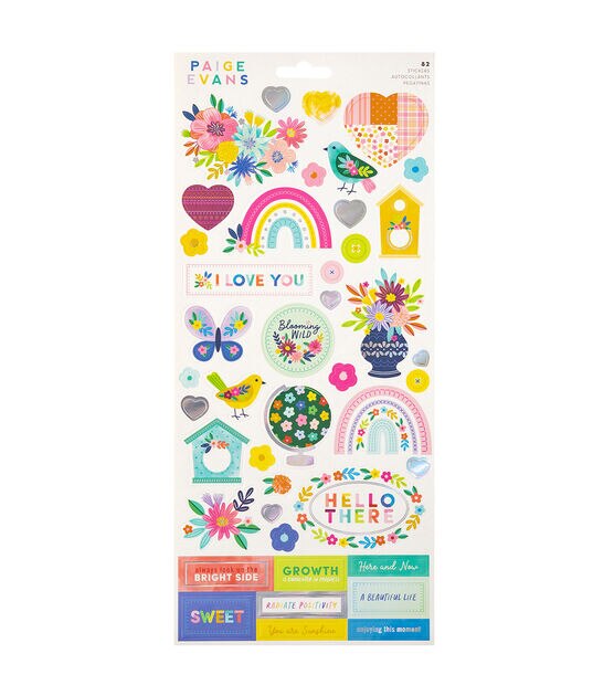 American Crafts 82pc Paige Evans Bloom Wild Stickers