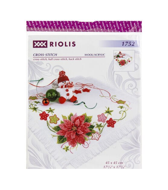 RIOLIS 18" Christmas Table Topper Counted Cross Stitch Kit