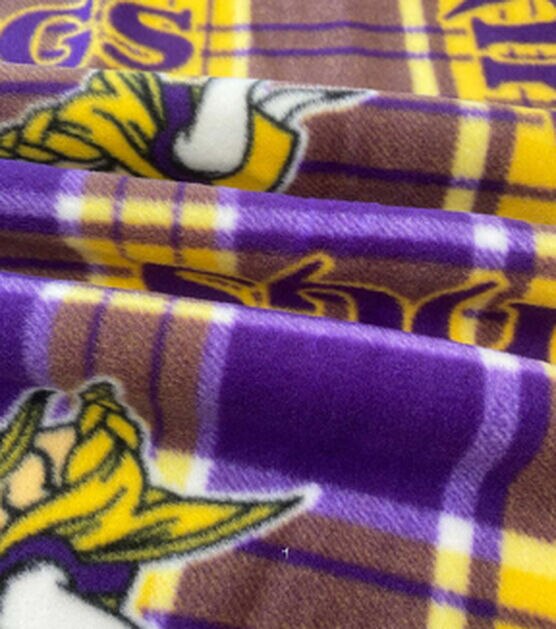 Fabric Traditions Minnesota Vikings Fleece Fabric Plaids, , hi-res, image 3