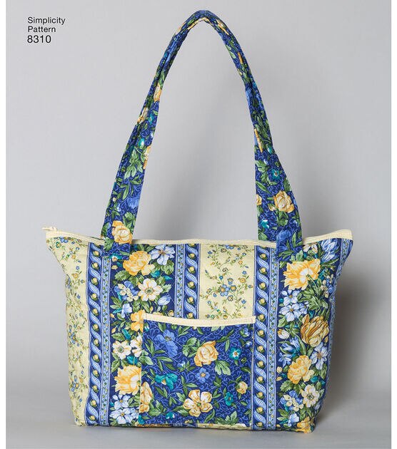 Simplicity Pattern 8310 Quilted Bags in Three Sizes | JOANN