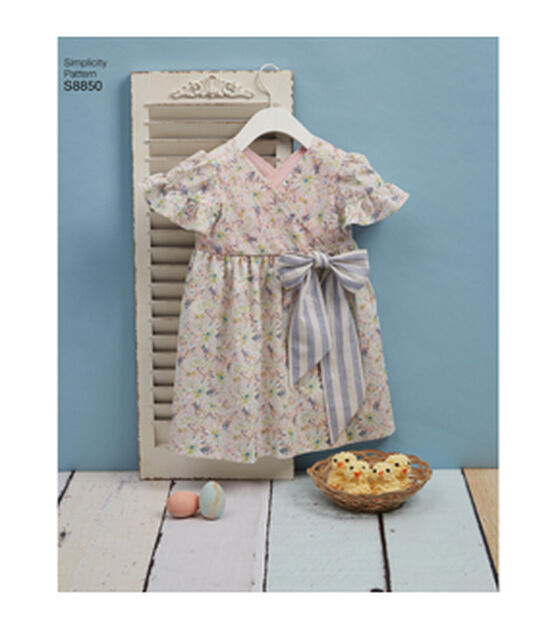 Simplicity S8850 Size 1/2 to 4 Toddler's Dress & Toy Sewing Pattern, , hi-res, image 4