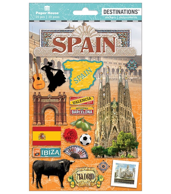 Paper House Spain Destination Stickers