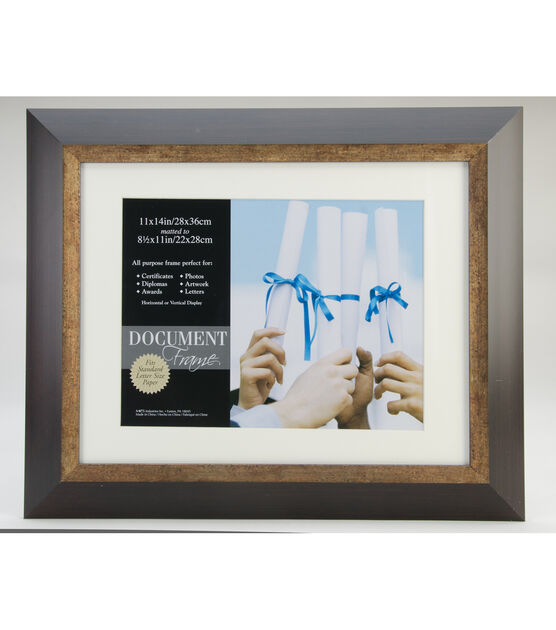 Fairmont 11"x14" Expresso and Bronze Diploma Frame