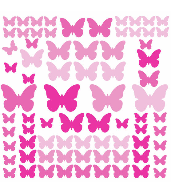 RoomMates Wall Decals Pink Flutter Butterflies, , hi-res, image 2