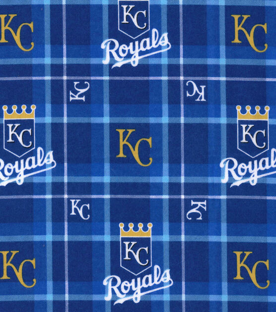 Fabric Traditions Kansas City Royals Flannel Fabric Plaid