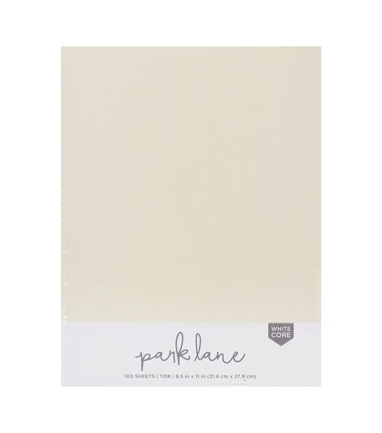 100 Sheet 8.5" x 11" Ivory Smooth Cardstock Paper Pack by Park Lane