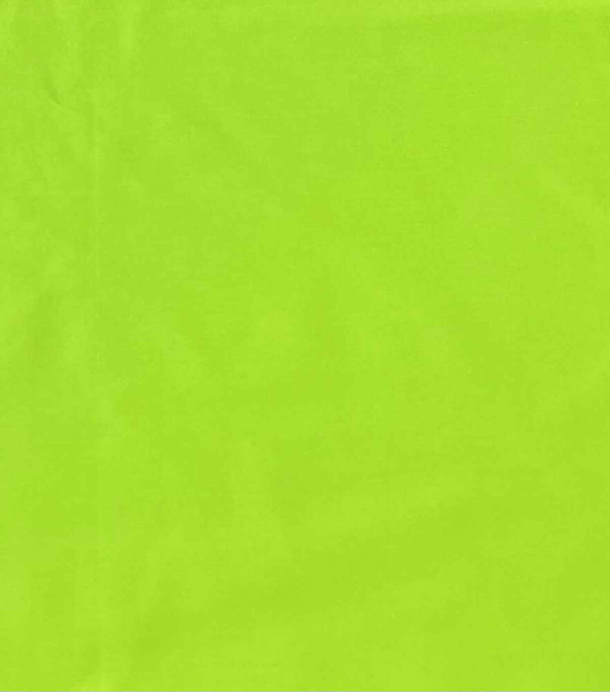 Symphony Broadcloth Polyester Blend Fabric  Solids, Lime Green, swatch