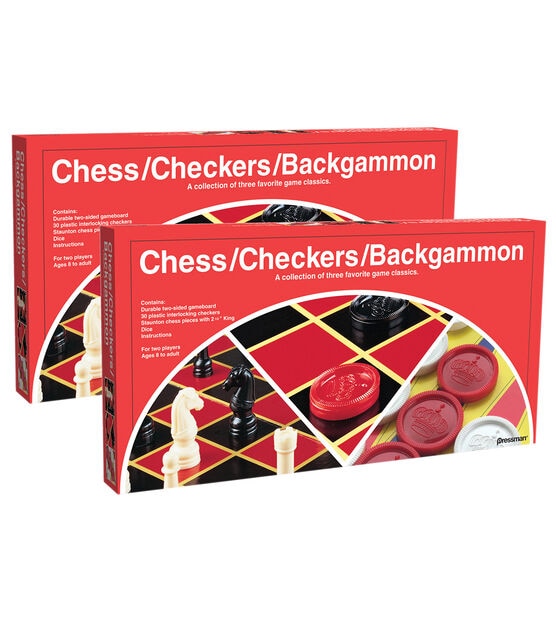 Pressman 2pk Checkers & Backgammon Game Set
