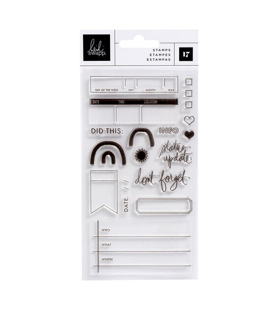  Heidi Swapp 314625 Stamp Mink-Clear-Sentiments (14 Piece) :  Arts, Crafts & Sewing