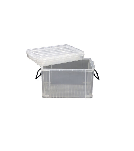 21" x 15" Tall Stackable Durable Plastic Storage Bin With Lid by Top Notch, , hi-res, image 4