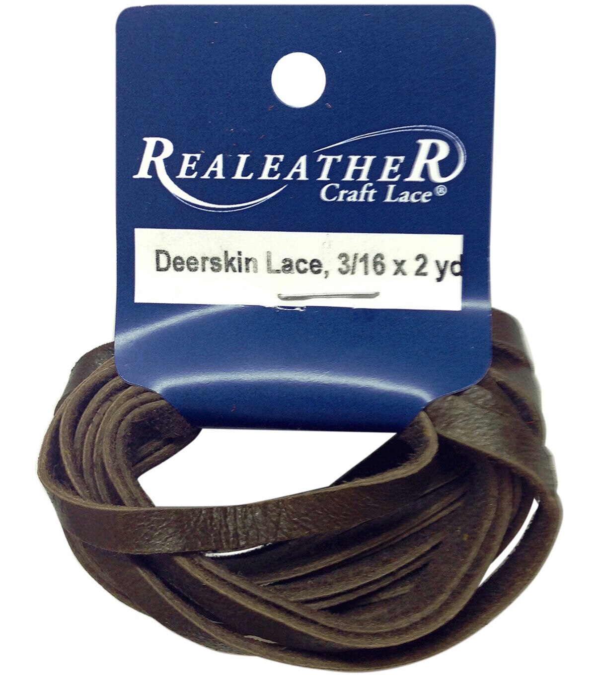 Deerskin Lace .1875"X2yd Packaged Saddle Tan 870192003130 