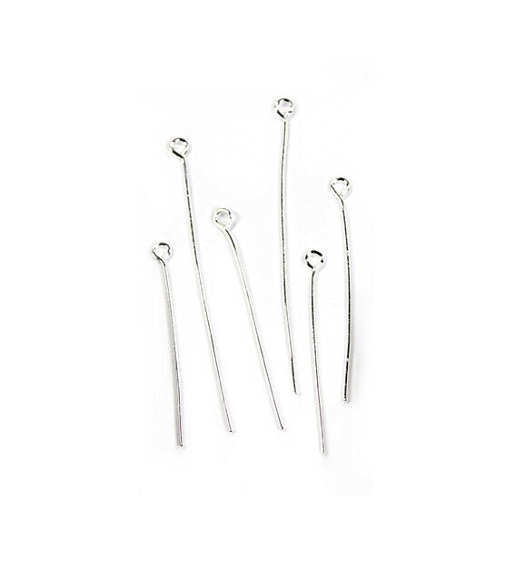 6pk Shiny Silver Metal Eye Pins by hildie & jo