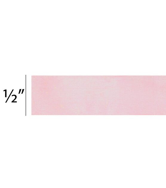 Ribbon Trends Organdy Ribbon 1.5'' Pink Solid, , hi-res, image 2