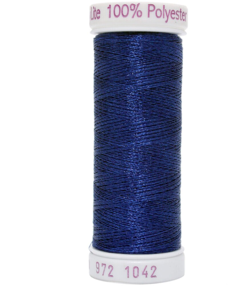 Sulky Polylite 60Wt 440Yd Thread, 1042 Bright Navy Blue, swatch