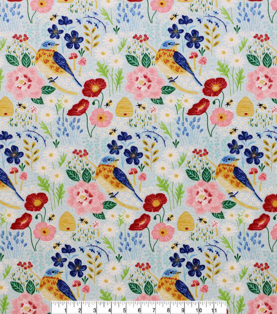 Packed Spring Floral Super Snuggle Flannel Fabric, , hi-res, image 2
