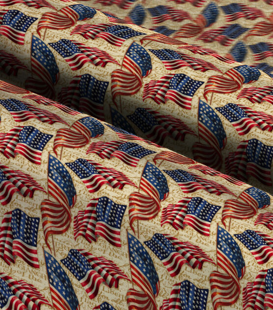 Springs Creative We Pledge Allegiance 43'' Patriotic Cotton Fabric, , hi-res, image 3