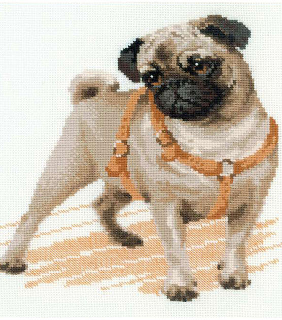 RIOLIS 10" Pug Dog Counted Cross Stitch Kit, , hi-res, image 2
