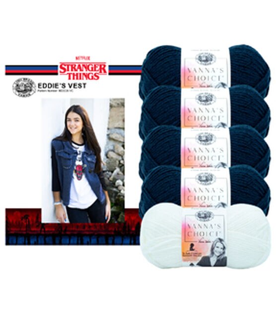 Lion Brand Stranger Things Eddie Vest Knitting Kit