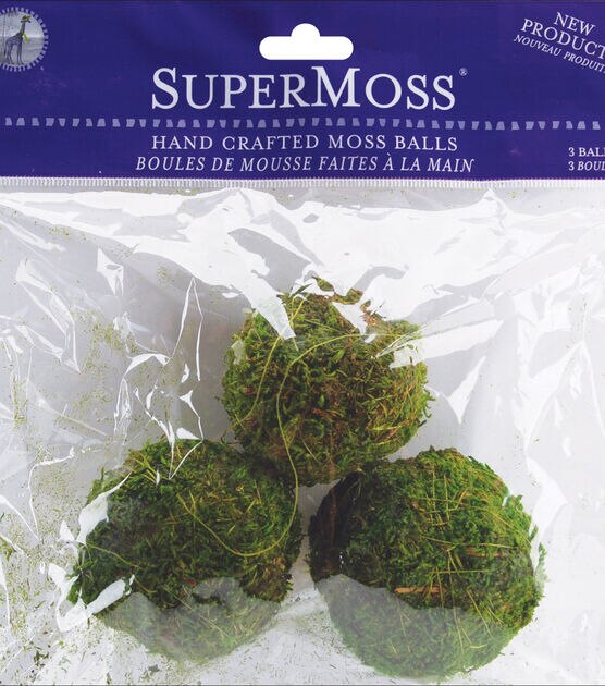Moss Balls 2.5" 3/Pkg-Green