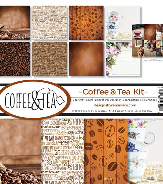 Reminisce Collection Kit 12"X12" Coffee & Tea, , hi-res, image 2