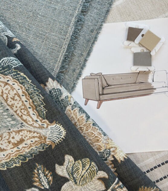 Thomasville Charcoal Stripe Tweed Fabric, , hi-res, image 5