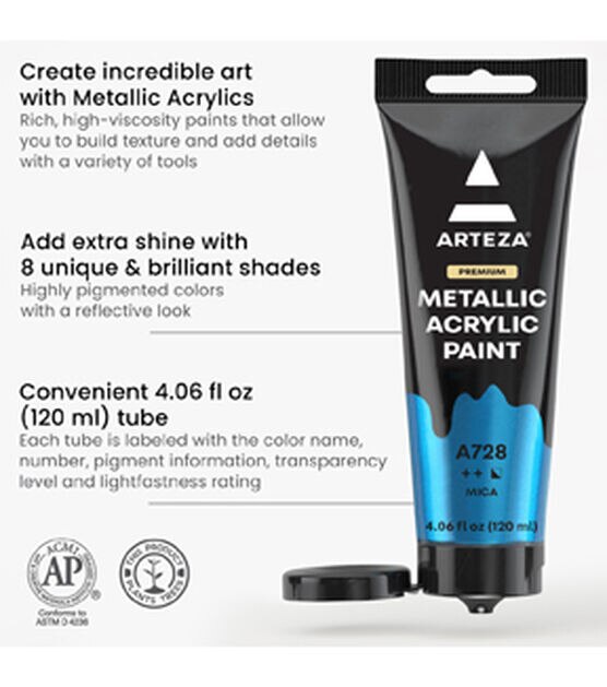 Arteza Premium Acrylic Paint Classic 120ml, , hi-res, image 3
