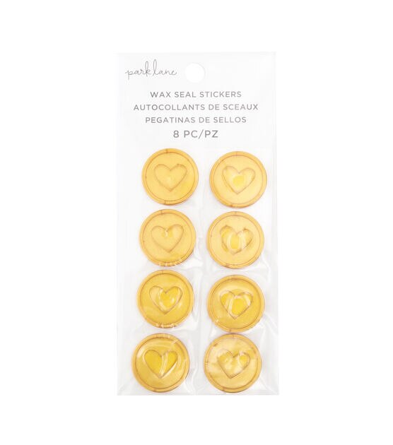 Park Lane 8ct Gold Wax Seal Stickers - Envelopes & Seals - Paper Crafts & Scrapbooking