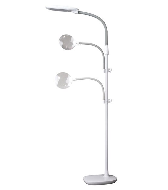 OttLite 64" EasyView LED Craft Floor Lamp With Magnifier, , hi-res, image 5